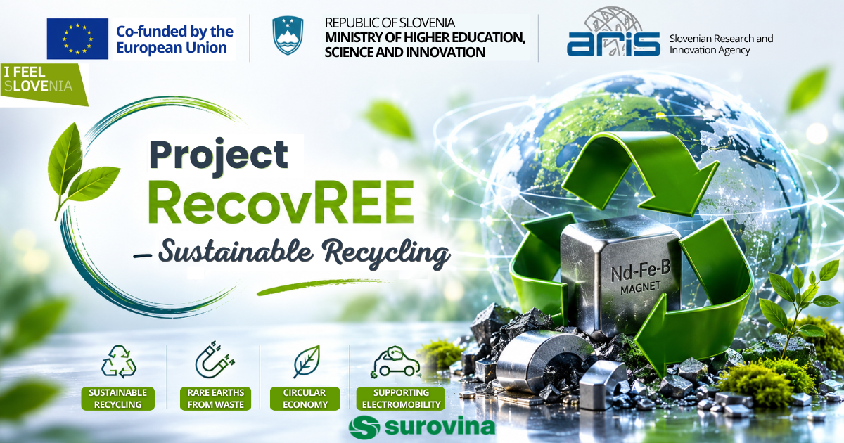 RecovREE: Development of Technologies for Recycling Rare Earth Elements and Production of Magnets from Waste