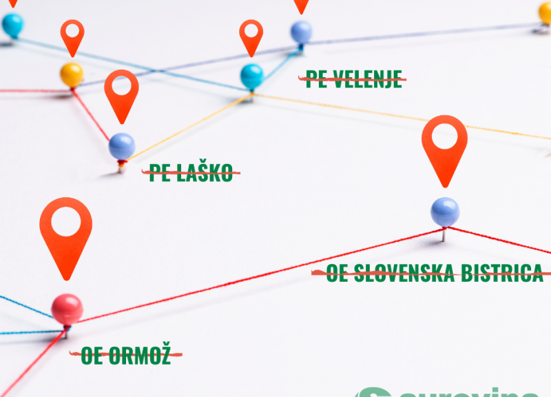 Zapiranje poslovnih enot v Ormožu, Slovenski Bistrici, Laškem in Velenju