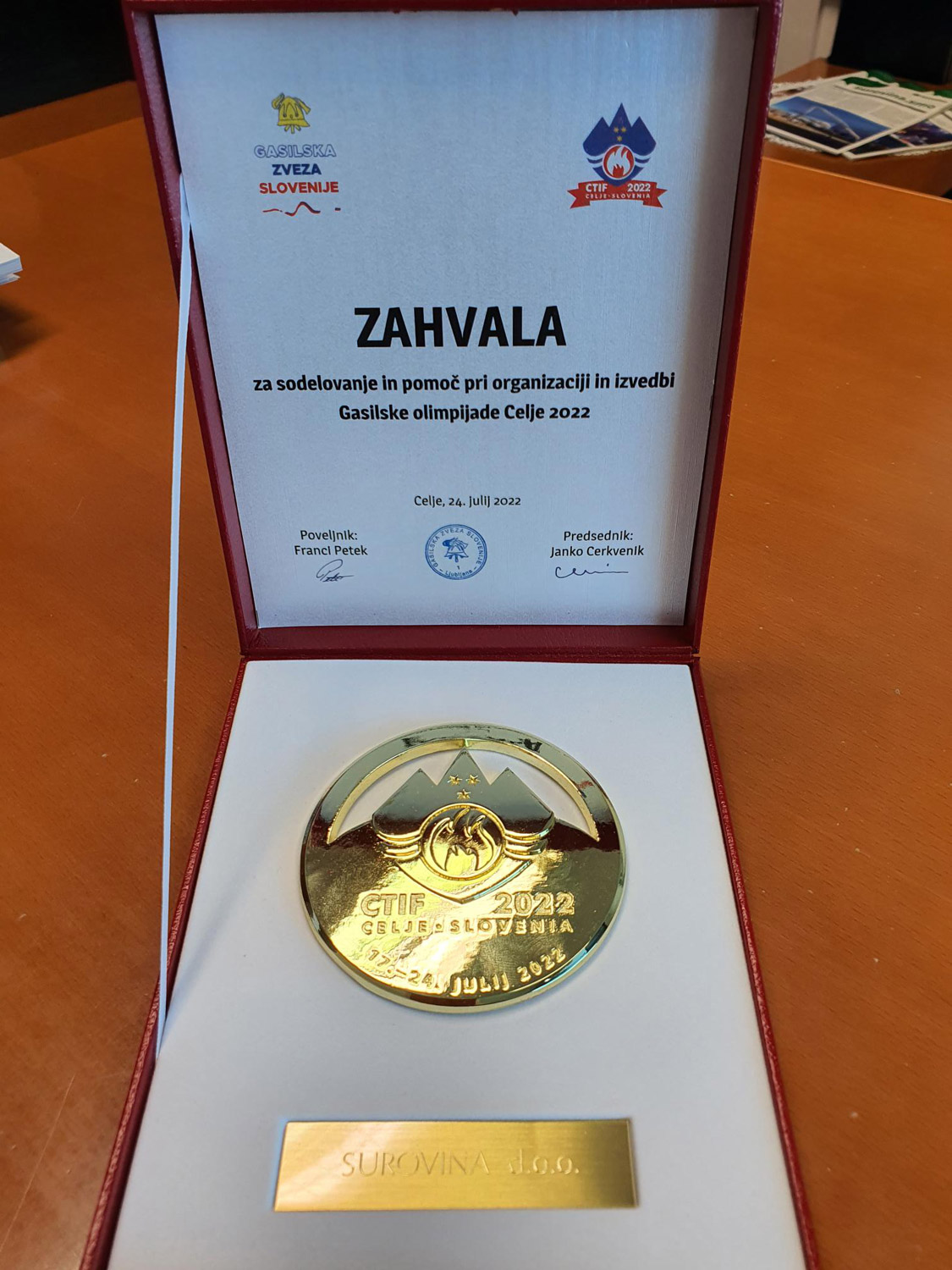 Zahvala Gasilske Zveze Slovenije  - slika 2