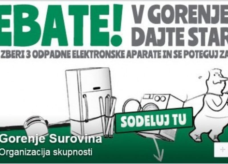 Nagradna akcija na Facebooku Gorenja Surovine